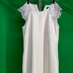 Jcrew White mid formal dress 1X worn size 4T